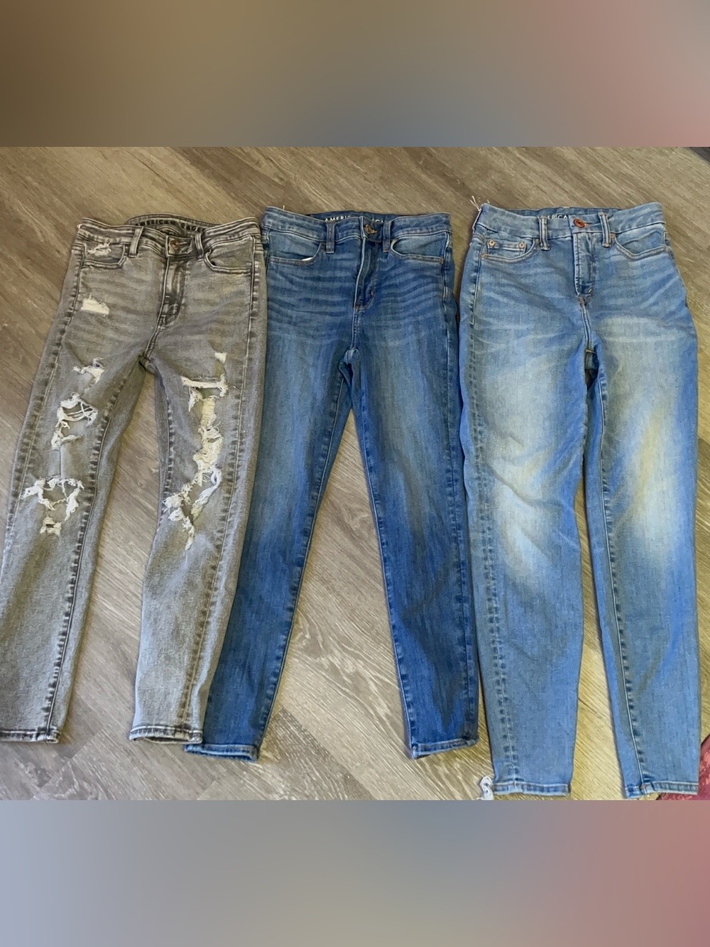 3 Pairs of American Eagle High Rise Skinny Jeans Sizes 0xs 0s 0s